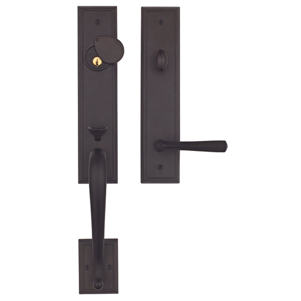 Single Cylinder Keyed San Jose Solid Brass Entry Hardware - Oil Rubbed Bronze Finish from Pacific Pride