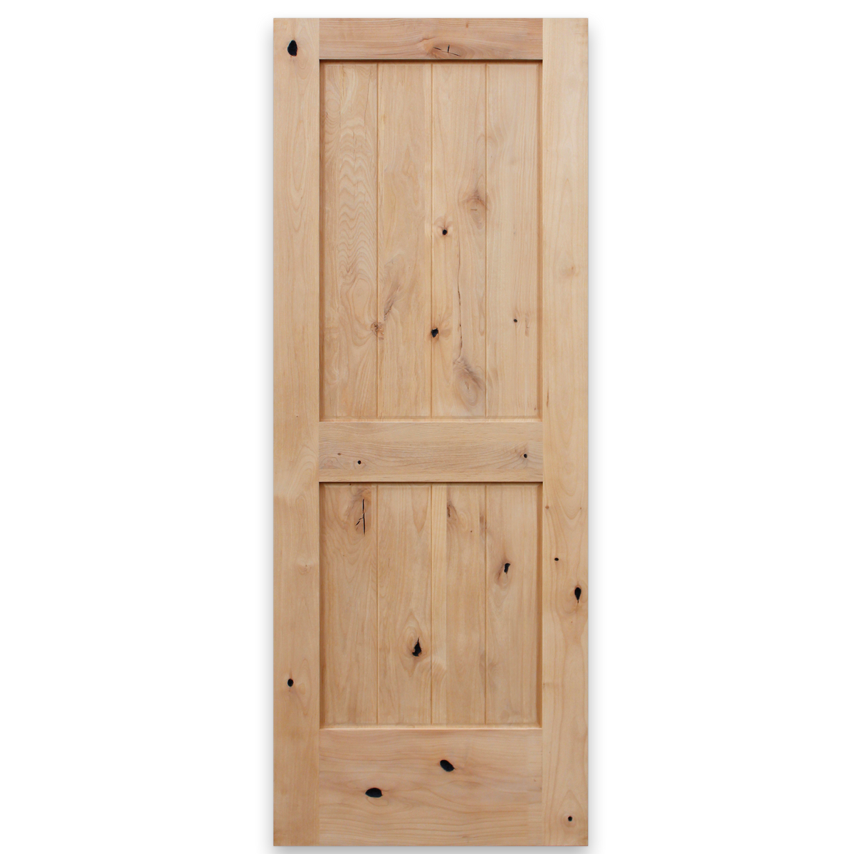 Modern Unfinished VGroove American Knotty Alder Door Interior Door