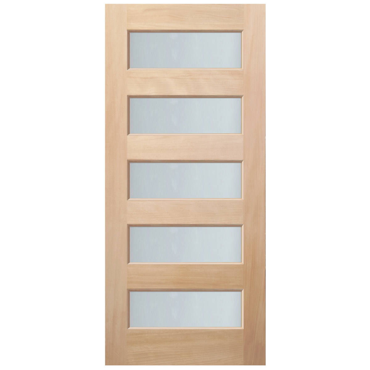 Modern Unfinished Mahogany 5Lite Glass Door Slab Residential Door Pacific Pride