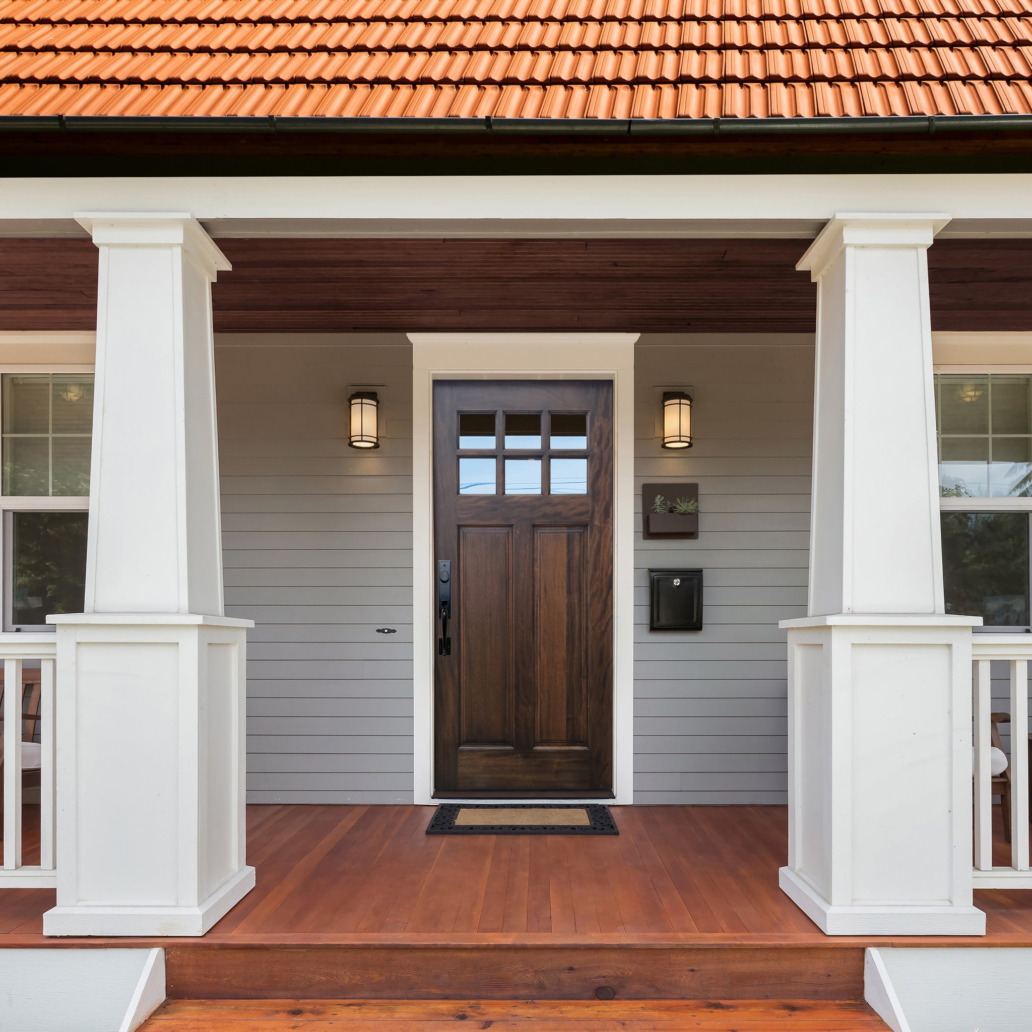 CRAFTSMAN ロンスプ金土日限定お値下げ 19500→18500 JELD-WEN 34 in. x 80 in. 6 Lite Craftsman Black Painted Steel