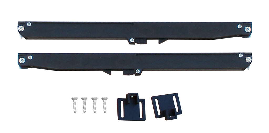 Oil rubbed bronze Soft closer kits prevent injuries when opening and closing sliding doors and protect the doors from the damage caused by slamming.