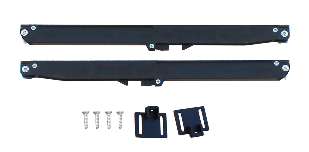 Oil rubbed bronze soft closer kits prevent injuries when opening and closing sliding doors and protect the doors from the damage caused by slamming.