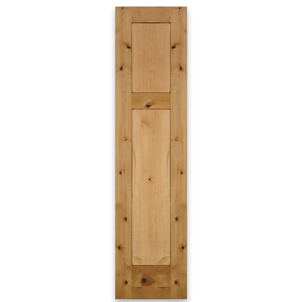 Rustic Unfinished 3-Panel American Knotty Alder Wood Door Slab from Pacific Pride