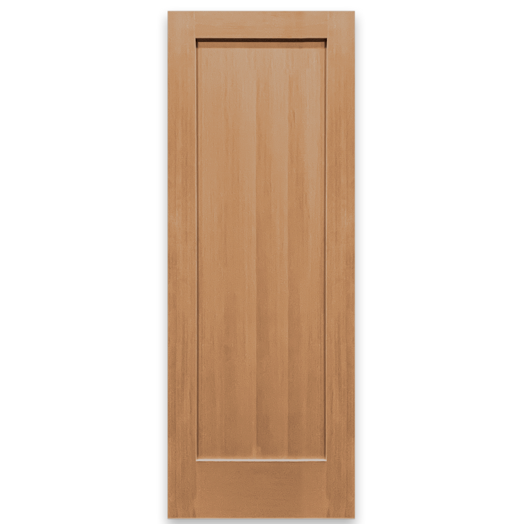 Craftsman Unfinished 1-Panel Vertical Grain Fir Wood Interior Door Slab from Pacific Pride