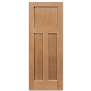 Craftsman Unfinished 3-Panel Vertical Grain Fir Wood Interior Door Slab from Pacific Pride