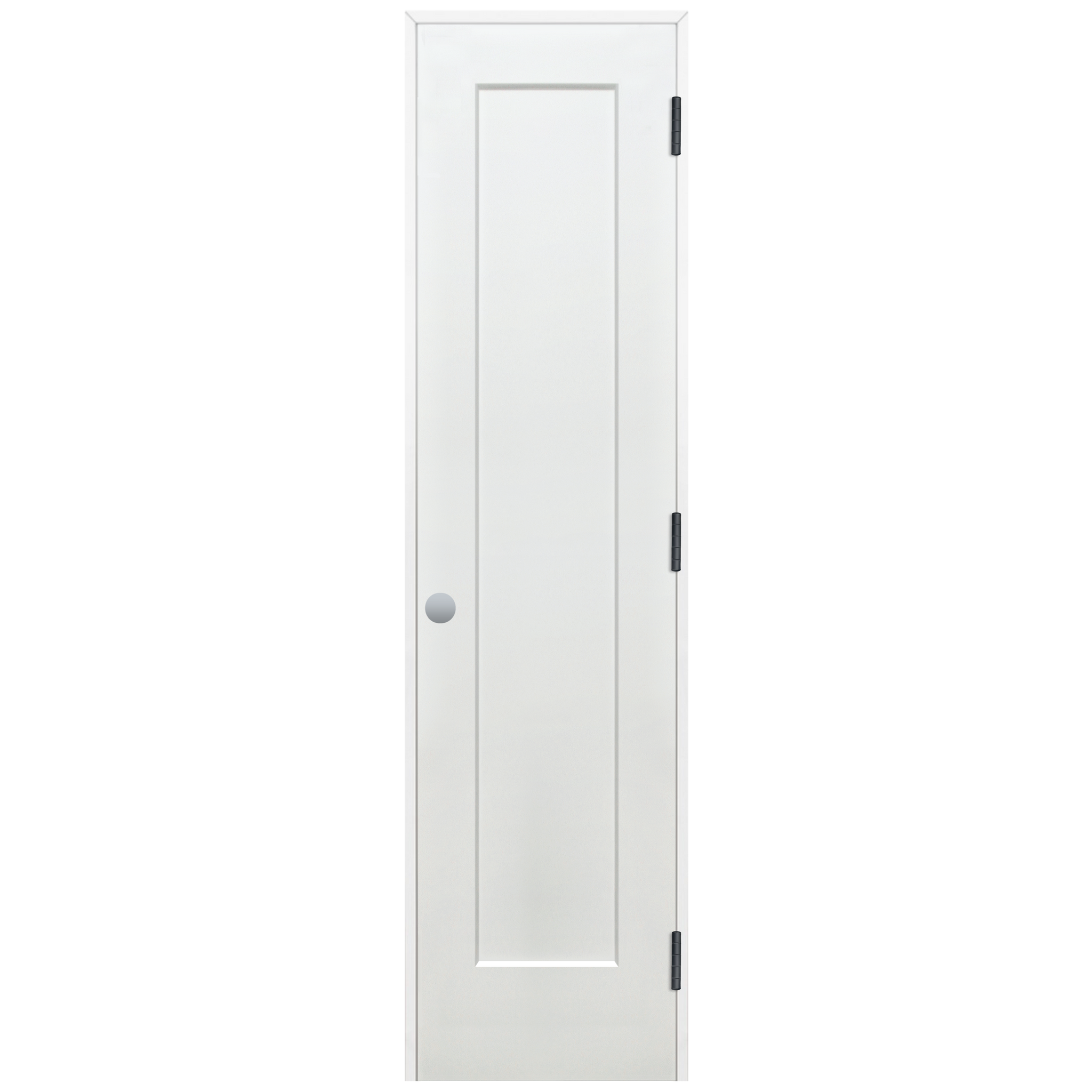 Modern Shaker 1-Panel Primed Pine Door | Prehung Interior Swinging