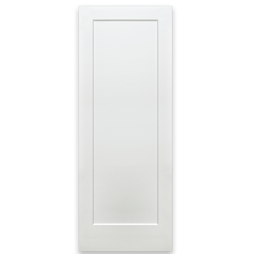 Shaker 1-Panel Primed White Pine Wood Interior Door Slab