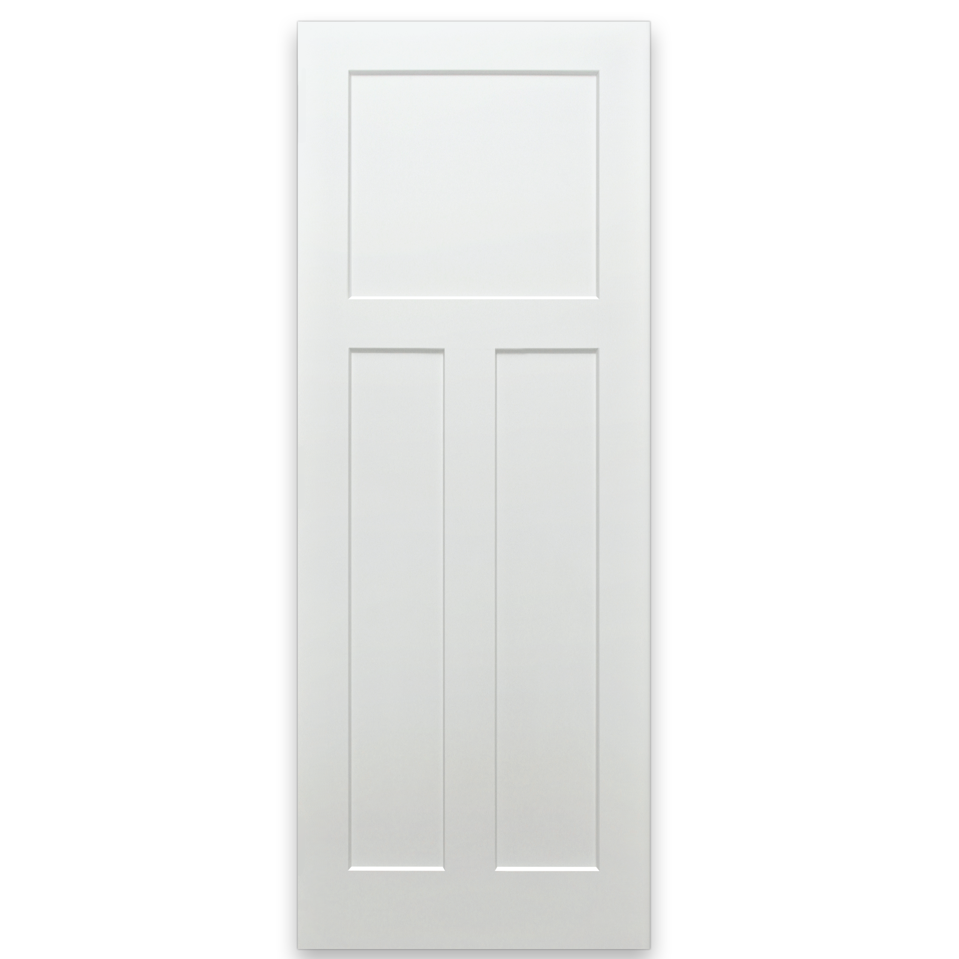 Interior Door Slab Shaker 3-Panel Primed White Pine Wood Door Slab | Interior Door Slab