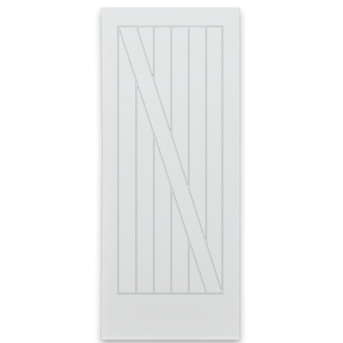 Cottage Z Barn Door Primed White Pine Wood Door Slab Interior Door