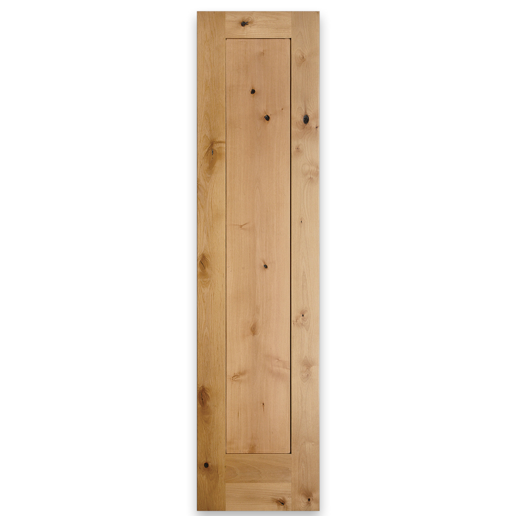 Rustic Unfinished 1-Panel American Knotty Alder Wood Door Slab from Pacific Pride