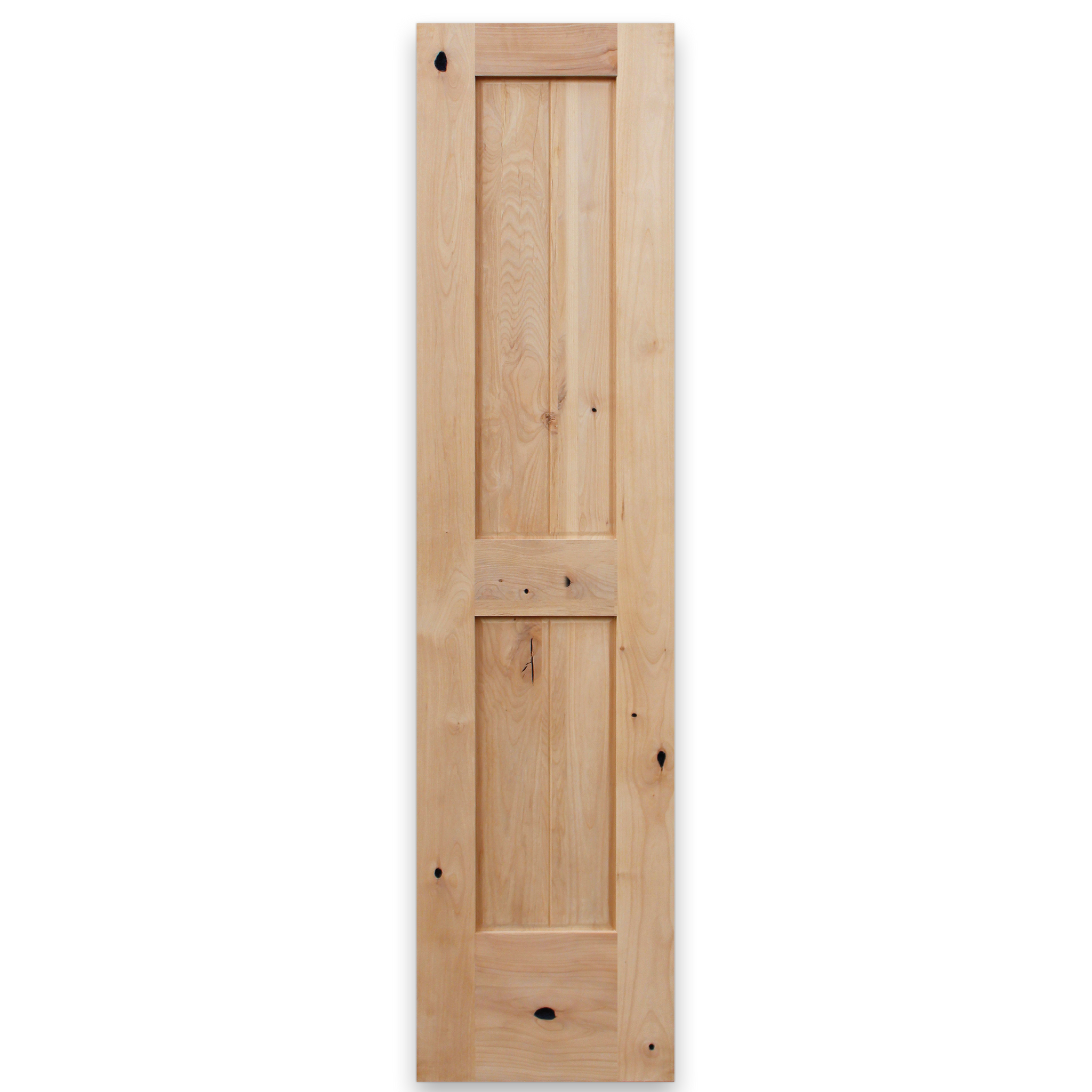 Modern Unfinished V-Groove American Knotty Alder Door | Interior